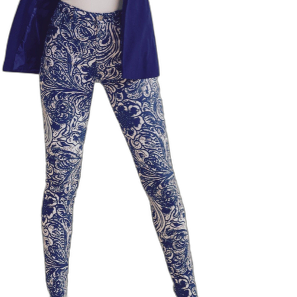 Matchstick Skinny Paisley Print Jeans – Sz 12  Nine West Vintage Americana